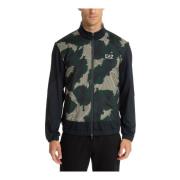 Camouflage Zip-Up Sweatshirt met Logo Emporio Armani EA7 , Multicolor ...