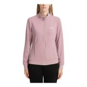 Effen Sweatshirt met Rits en Logo Emporio Armani EA7 , Pink , Dames