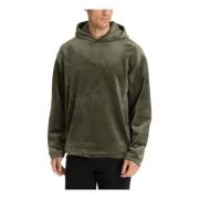 Effen Logo Hoodie met Zakken Emporio Armani EA7 , Green , Heren