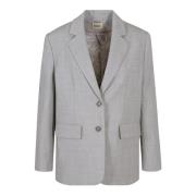 Moderne Wollen Blazer Zega Bizuu , Gray , Dames