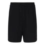 Zwarte Katoenen Elastische Taille Shorts Emporio Armani , Black , Here...