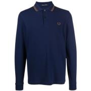 Gestreept Poloshirt Fred Perry , Blue , Heren