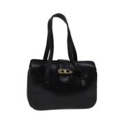 Pre-owned Leather handbags Celine Vintage , Black , Dames