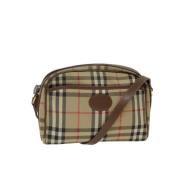 Pre-owned Cotton shoulder-bags Burberry Vintage , Beige , Dames