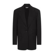 Zwarte Wol Over-Cut Blazer Jas P.a.r.o.s.h. , Black , Dames