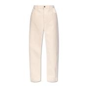 Broek met toelopende pijpen Moncler , Beige , Dames