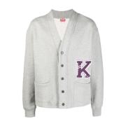 Varsity Cardigan Grijs Heren Kenzo , Gray , Heren