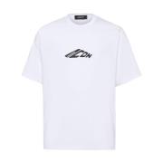 Grafische Print Crew Neck T-shirts Dsquared2 , White , Heren