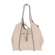 Leren T-Strap Tas met Pouch Tod's , Pink , Dames