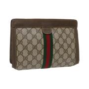 Pre-owned Canvas gucci-bags Gucci Vintage , Beige , Dames