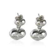 Pre-owned Metal earrings Gucci Vintage , Gray , Dames