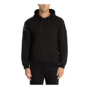 Trekkoord Effen Logo Zak Hoodie Emporio Armani EA7 , Black , Heren