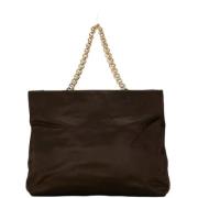 Pre-owned Satin totes Prada Vintage , Brown , Dames