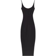 Zwarte Sculpting Gebreide Jurk Mugler , Black , Dames