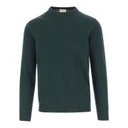 Groene Wol Pullover Crew Neck Woolrich , Green , Heren