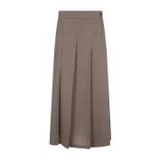 Taupe Geplooide Rok P.a.r.o.s.h. , Brown , Dames