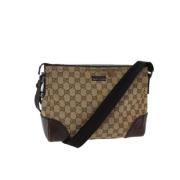 Pre-owned Canvas gucci-bags Gucci Vintage , Beige , Dames