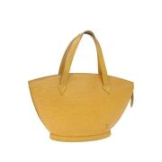 Pre-owned Leather handbags Louis Vuitton Vintage , Yellow , Dames