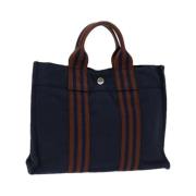 Pre-owned Canvas handbags Hermès Vintage , Blue , Dames