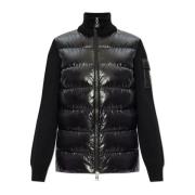 Cardigan met een gewatteerde voorkant Moncler , Black , Dames