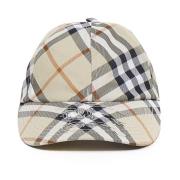 Check Baseballpet met EKD Detail Burberry , Beige , Unisex