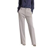 Navy Blauwe Lurex Chino Broek Mason's , Gray , Dames