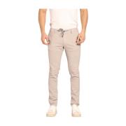 Slim Fit Chino Jogger Broek Microfantasia Mason's , Beige , Heren