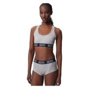 Grijze Boyshorts met Zwarte Elastiek Bizuu , Gray , Dames