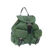 Pre-owned Nylon backpacks Prada Vintage , Green , Dames