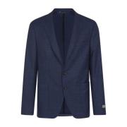 Blauwe Jassen met Voering Canali , Blue , Heren