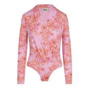 V-hals Bodysuit Lomma Bizuu , Pink , Dames