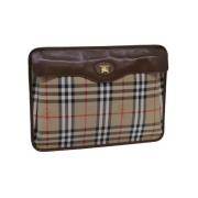 Pre-owned Cotton clutches Burberry Vintage , Beige , Dames