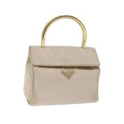 Pre-owned Nylon handbags Prada Vintage , Beige , Dames