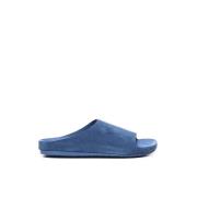 Open Teen Leren Sandalen Zwart Blauw Loewe , Blue , Heren