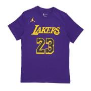 Lebron James Statement Tee Los Angeles Lakers Jordan , Blue , Heren