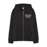 Zwarte Logo Geborduurde Trui Kenzo , Black , Heren