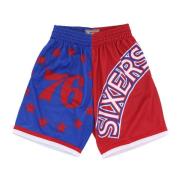 NBA Big Face Basketball Shorts Mitchell & Ness , Blue , Heren