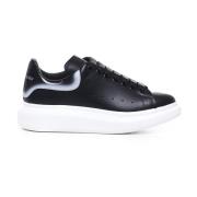 Zwarte Leren Sneakers met Oversized Zool Alexander McQueen , Black , H...