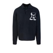 Gebreide Polo Zwart Axel Arigato , Black , Heren