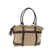 Pre-owned Suede handbags Salvatore Ferragamo Pre-owned , Beige , Dames