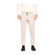 Slim Fit Houndstooth Chino Jogger Broek Mason's , Gray , Heren