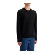 Compacte wollen pullover trui A.p.c. , Black , Heren