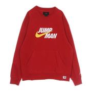 Klassieke Crewneck Sweatshirt met Geborduurde Logo's Jordan , Red , He...