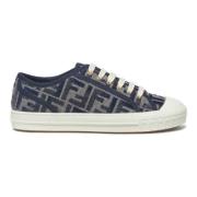 Blauwe Denim Sneakers FF Jacquard Fendi , Blue , Dames