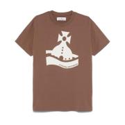 Bruine Jersey Crew Neck T-shirt Vivienne Westwood , Brown , Unisex