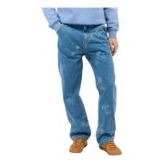 Jacquard Stamp Straight Leg Jeans Carhartt Wip , Blue , Heren