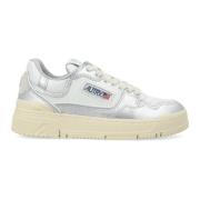 Witte Zilveren Sneakers CLC Lage Top Autry , Gray , Dames