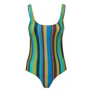 Gestreepte groene badpak voor zomerplezier Gallo , Multicolor , Dames