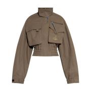 Khaki Cropped Oversize Jas Vivienne Westwood , Green , Dames