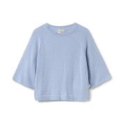 Zachte Oversized Raglanmouw Gebreid Twothirds , Blue , Dames